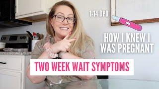 TWO WEEK WAIT SYMPTOMS  How I Knew I Was Pregnant - 1-14 DPO