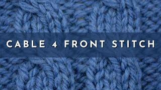 How to Knit the Cable 4 Front  Knitting Stitch Pattern  English Style