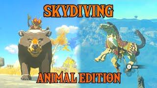 Taking Animals SKYDIVING  Zelda Tears of the Kingdom