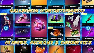 All HalloweenFortnitemares Pickaxe Gliders Back Blings & Wraps Item Shop Fortnite