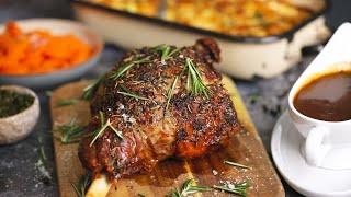 Roast Leg of Lamb with a rich lamb gravy