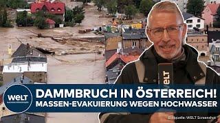 HOCHWASSER Dammbruch-Drama Evakuierung Österreich versinkt in Wassermassen - neuer Regen kommt