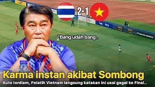  Karma Instan terlalu Sombong ‼️Pelatih Vietnam Langsung ngomong gini usai dilibas Thailand 2-1 