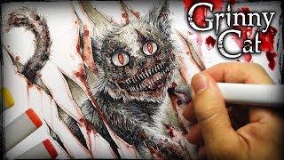 Grinny Cat Creepypasta Story + Drawing Scary Stories