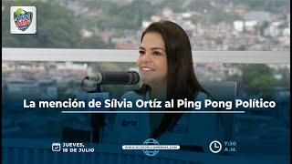 #PingPongPolítico   La mención al Ping Pong Político de la concejal Silvia Ortiz