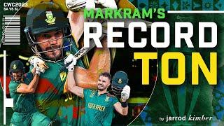 Aiden Markrams Record-Breaking Century How Did He Do It? #cwc2023   #odiworldcup2023   #cricket