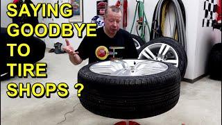 Mount and Balance Tires at Home Manual Tire Changer & Bubble Balancer