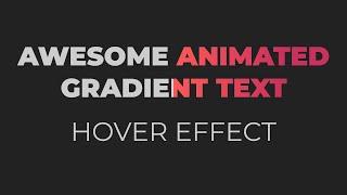 Animated Text Hover Effect in HTML & CSS