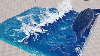 Unreal Engine 5.3 Real-Time Water Simulation with Splash & Foam - Niagara Fluids  RedefineFX