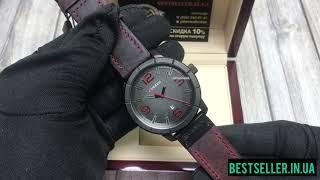 Обзор часов CURREN 8327 Black Red 47mm