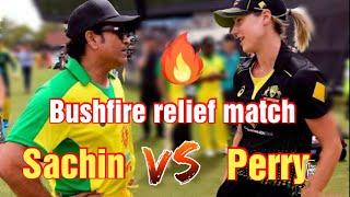 Sachin Tendulkar vs Ellyse PerryBushfire relief matchSingle over match