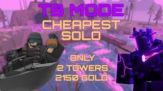 TDX x Tower Battles CHEAPEST EVER Normal Mode Solo  2 Towers  ONLY 2150 Gold  TDX  Roblox