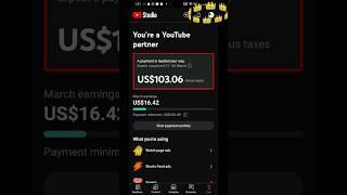 Youtube earning payment  #short #shortvideo