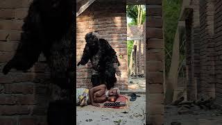 Scary Fake Gorilla Attack Prank On Sleeping Man  Sagor Bhuyan