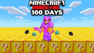 I Survived 100 Days in a LUCKY BLOCK SUPERFLAT World in Hardcore Minecraft... Heres What Happened