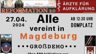 Live streaming of Rene Dietze Großdemo aus Magdeburg am 27.04.2024 ab 1230