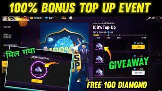 100% bonus topup Event Complete Kaise Kare  Free Fire New Event Today How to Complete New Event FF