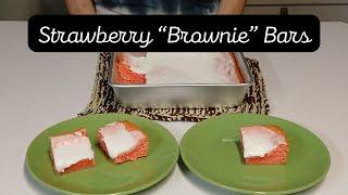 Strawberry Brownie Bars