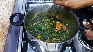 Vegetable Soup with Ugu and Water Leaves Edikang Ikong Soup Recipe  Flo Chinyere