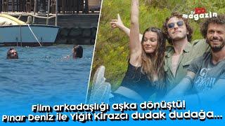 Film arkadaşlığı aşka dönüştü Pınar Deniz ile Yiğit Kirazcı dudak dudağa...