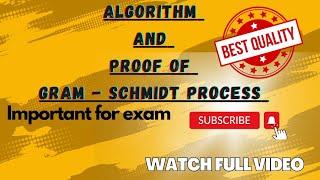 gram schmidt process gram schmidt orthogonalization processcsir netIIT jambsc 5 sembsc 3rd year