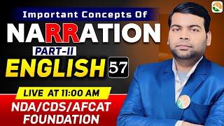 Narration -2 for NDA  NDA online Classes  NDACDS English Class 2024  NDA  RS SIR