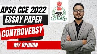 APSC CCE 2022 Mains Essay paper controversy