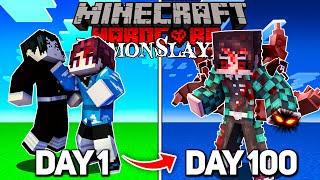 I Survived 100 Days in Minecraft Demon Slayer as a DEMON... And THIS is What Happened