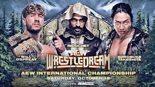 Will Ospreay vs Ricochet vs Konosuke Takeshita international Championship match WrestleDream 2024