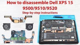 How to disassemble Dell XPS 15 9500 9510 and 9520 with step-by-step instructions