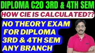 Diploma C20 Syllabus 3rd 4th SEM CIE Pattern CIE Calculation Continuous Internal Evaluation