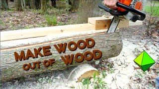 Chainsaw beam guide from wood DIY mini mill