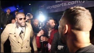 BEEF - TONY BELLEW & DEONTAY WILDER CONFRONT EACH OTHER & TRADE HEATED WORDS **FULL VIDEO**