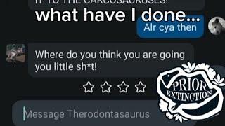 A little chat with Therodontasaurus.  I regret doing it 