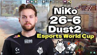 CS2 POV G2 NiKo 266 vs Virtus.pro Dust2 @ Esports World Cup 2024