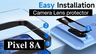 Google pixel 8A camera Lens protector + screen protector how to install