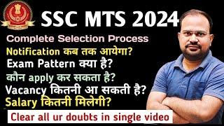 SSC MTS 2024  selection process notification vacancy salary  clear all ur doubts in single video