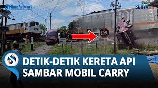 DETIK-DETIK Mobil Carry TERSAMBAR Kereta Api Argo Semeru di Madiun Begini Kondisi Penumpang