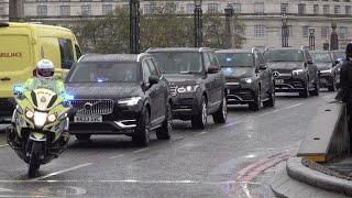 Greater Manchester Police Escort VIP from Kings Coronation in Central London