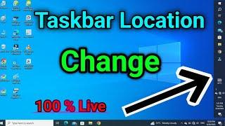 How to Change taskbar Location  How to Change Taskbar Right Left Bottom Top  Windows 781011