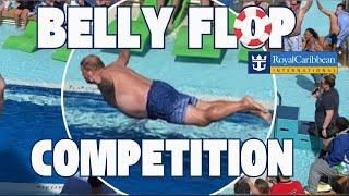 EPIC Belly Flop Battle 1 Woman Takes on 9 Men on a Cruise Ship