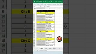 Excel Tips & Tricks  How to Fill Serial Numbers in Blank Columns #exceltips #exceltutorial #shorts