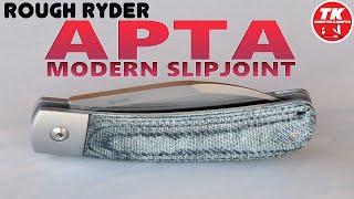 Rough Ryder APTA Blue Micarta Modern Slipjoint Pocket Knife RR2285