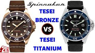 Spinnaker Tesei Bronze vs Tesei Titanium Watch Review 4K