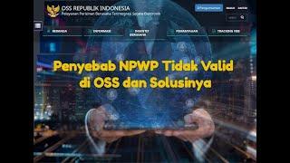 3 Penyebab NPWP tidak Valid di OSS