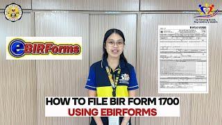 How to File BIR Form 1700 Using eBIRFORMS  For Taxable Year 2023