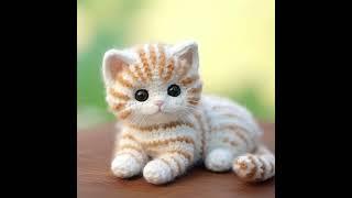 CROCHET LITTLE CUTE CAT  KITTY DESIGN IDEAS MOST BEAUTIFUL STUFFED TOY AI MADE #SHORTS