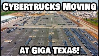 CYBERTRUCKS MOVING AT GIGA TEXAS -Tesla Gigafactory Austin 4K  Day 42924 -Tesla Terafactory Texas