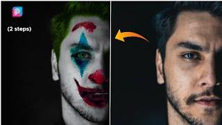 How to make joker face photo editing in picsart  PicsArt joker photo editing