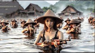 【Full Movie】全村人被捉，姑娘抓准機會架起日軍的重機槍，瘋狂掃射敵軍  ️  抗日  MMA  Kung Fu